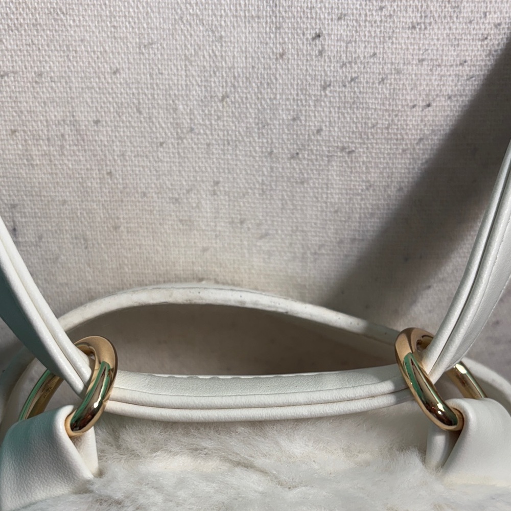Betsey Johnson White Furry dog Backpack - Picture 7 of 13